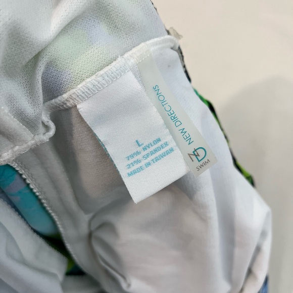 🦄$5 Add On Item! New Directions One Shoulder Tankini Top Swimsuit Butterfly - Picture 3 of 5